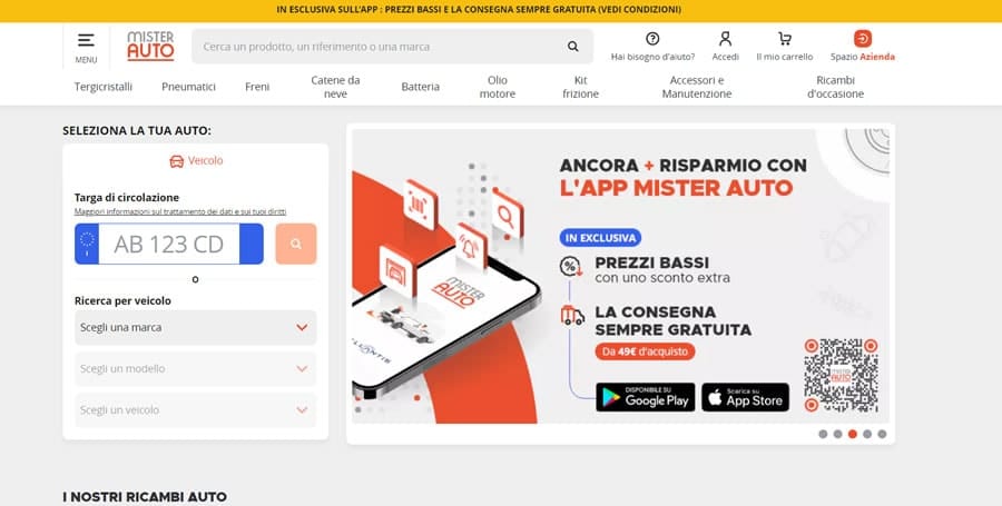 MisterAuto - Ricambi Auto Online Ricambi Auto