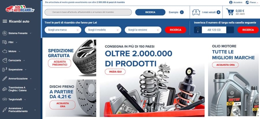 Tutto autoricambi Tuttoautoricambi