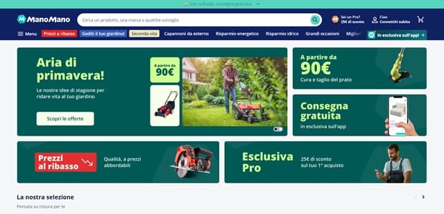 Manomano Homepage