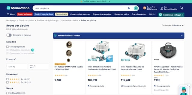 Robot per piscine in offerta su ManoMano