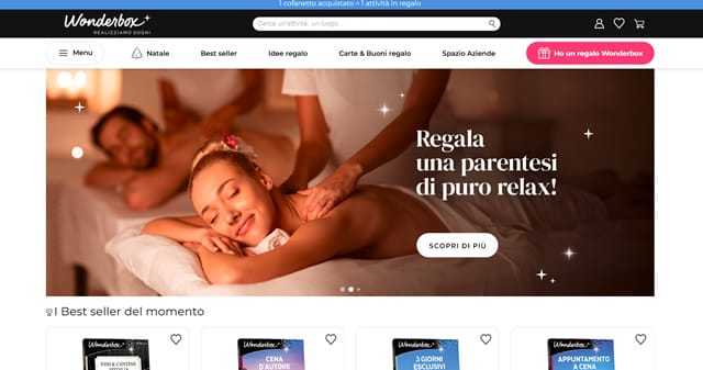 Wonderbox cofanetti esperienza
