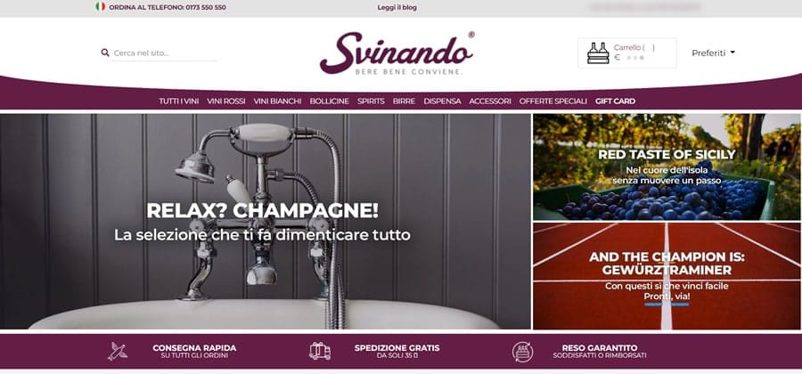 Svinando - Vini Online Svinando Vini Online HomePage