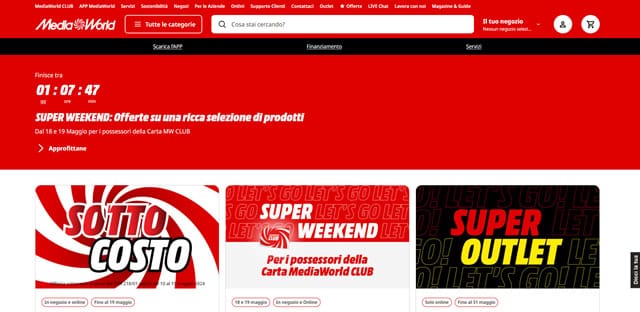mediaworld homepage