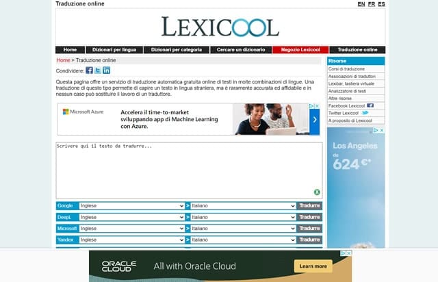 Lexicool, traduttore online