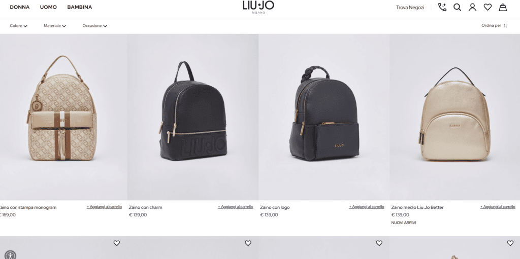 liu jo zaini borsa