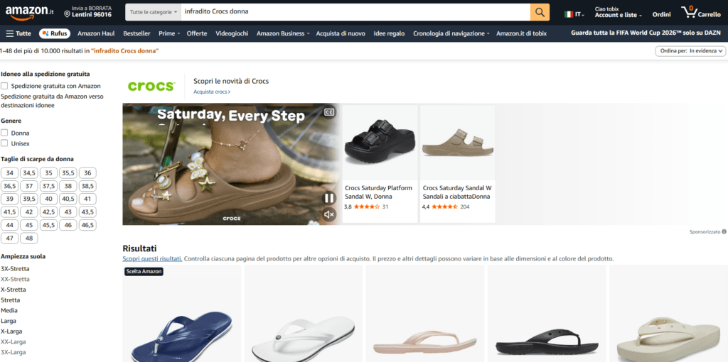 amazon infradito