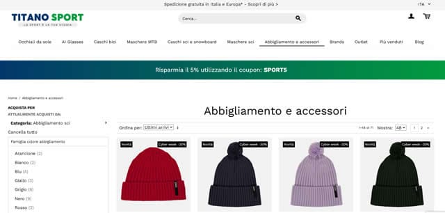 Titano Sport abbigliamento sci