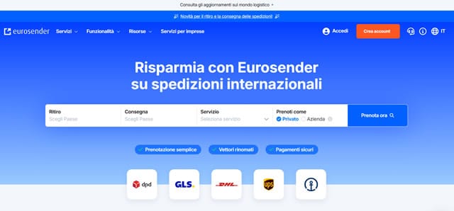 Inviare un pacco con Eurosender