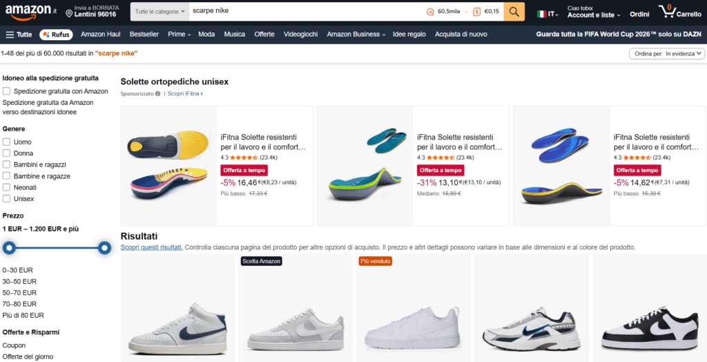 AMAZON SCARPE NIKE