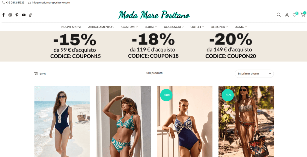 costumi da mare Moda Mare Positano