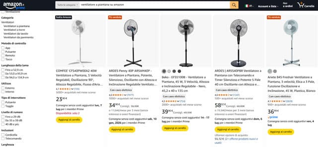 Amazon Ventilatori a Piantana Amazon Ventilatori a Piantana