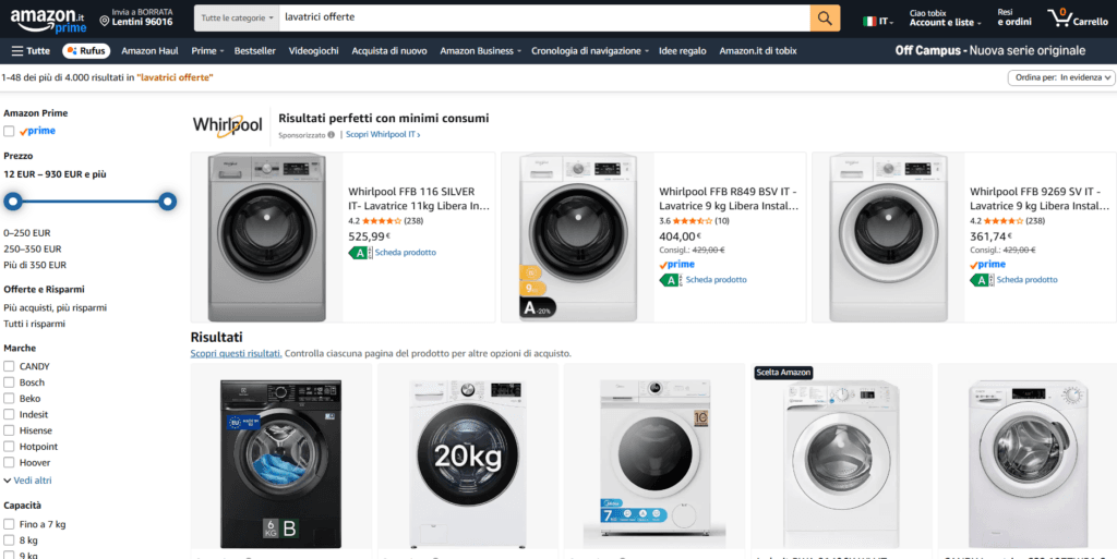 Amazon lavatrice in offerta Amazon lavatrice in offerta