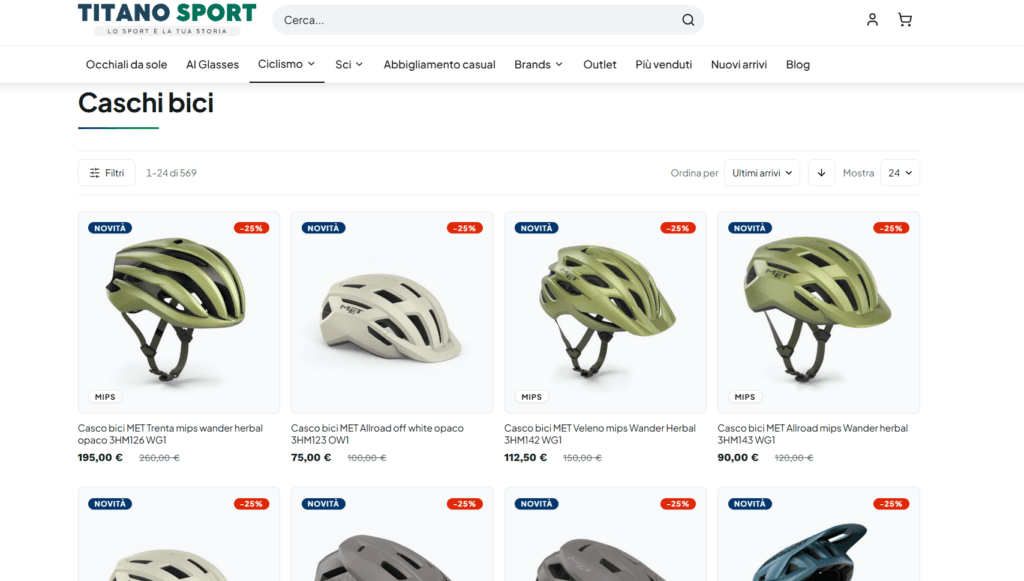 casco bici Titanosport