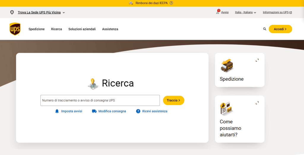 come contattare ups
