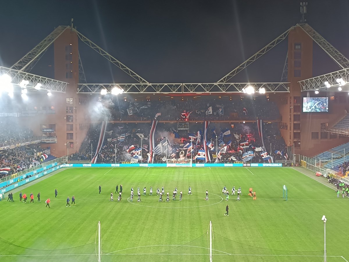 Partita di Serie B allo stadio Ferraris di Genova, Sampdoria-Spezia