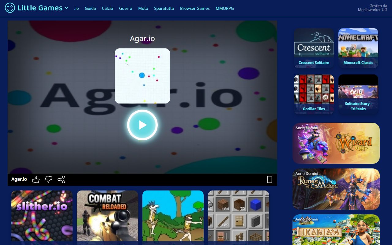 Little Games di Gameforge, la casa di Agar.io