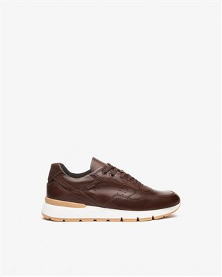 NeroGiardini Sneakers Uomo in Pelle, Marrone (E500640U)