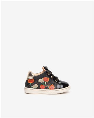 NeroGiardini Baby Sneakers Bimba in Pelle, Nero (I122000F)