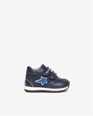 NeroGiardini Baby Sneakers Bimbo in Pelle, Blu (I124611M)