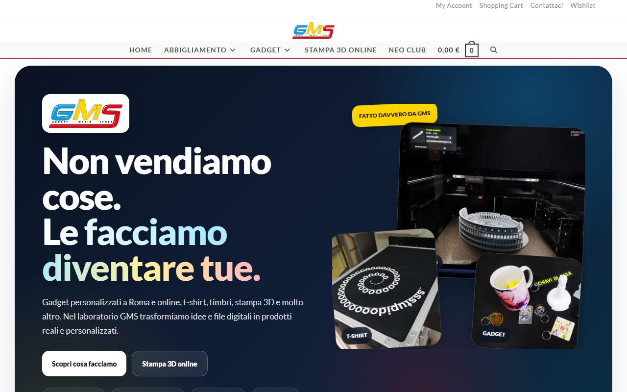 Gadget Mania Store, laboratorio di stampa magliette e gadget personalizzati a Roma