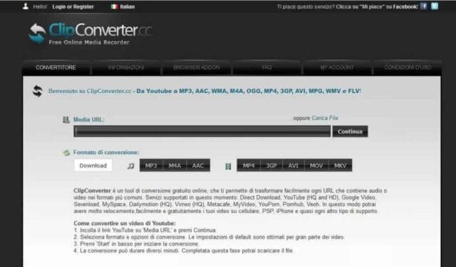 Clip Converter Come scaricare video da Youtube online
