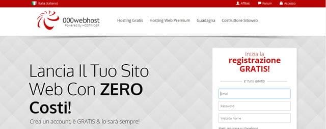 000webhost I migliori Servizi di Hosting Gratuiti Italiani