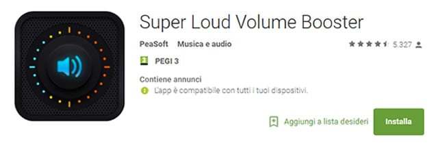 Super Loud Volume Booster App per Aumentare Volume su Android