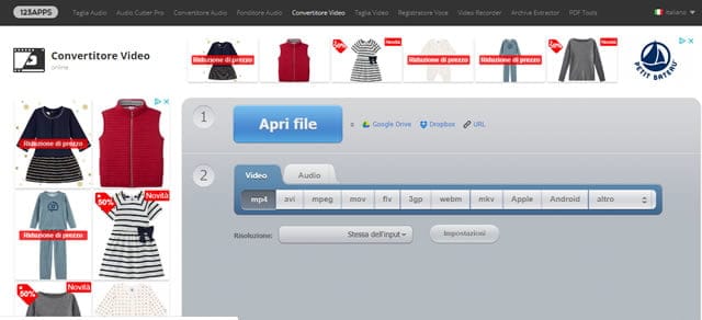 123apps 123app ridurre dimensioni video