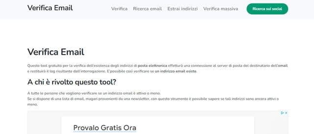 Verifica Email Verifica Email
