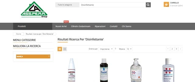 ASS.PE.R.R ASSPER Disinfettanti e Igienizzanti