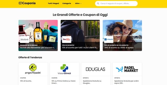 Couponia.it sito di coupon e offerte