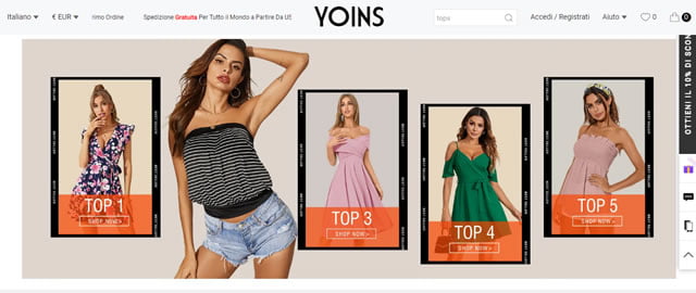 Yoins abbigliamento online