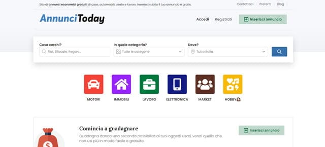 AnnunciToday AnnunciToday siti di annunci gratis