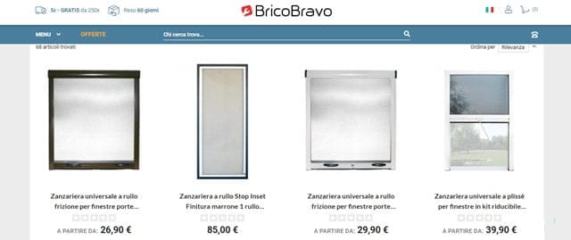 Bricobravo acquista zanzariere online