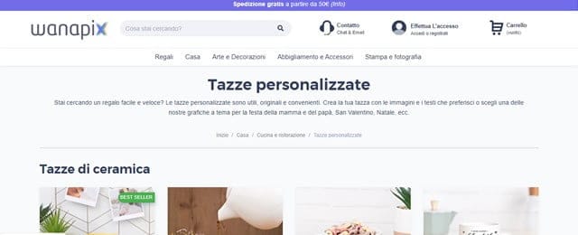 Wanapix Wanapix tazze personalizzate