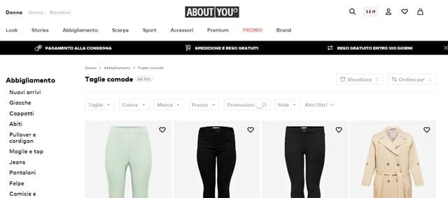 About You - Categorie Taglie Forti About You abbigliamento taglie comode