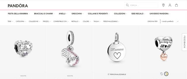 Pandora - Charm Pandora festa della mamma regalo