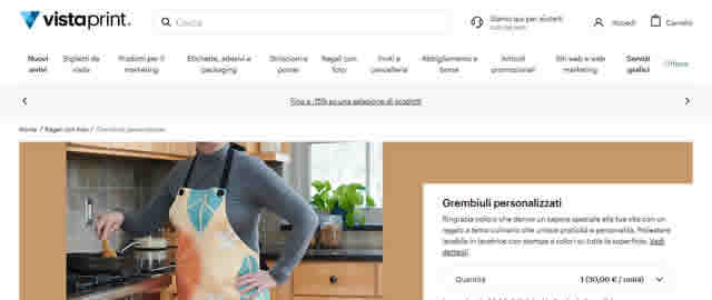 Vistaprint - Idee regalo cucina grembiule personalizzato festa della mamma