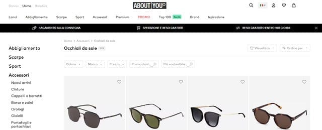 Aboutyou - Abbigliamento e accessori moda Aboutyou occhiali da sole uomo