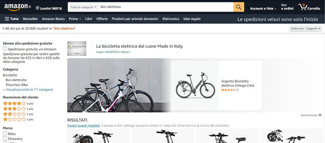 Amazon Bici Elettriche al miglior prezzo