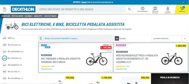 Decathlon - Bici Elettriche Bici Elettriche Decathlon a prezzi economici