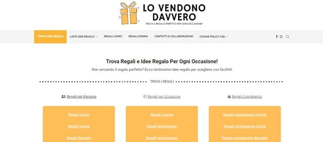 Lo Vendono Davvero - Home Page Sito Lo Vendono Davvero idee regalo