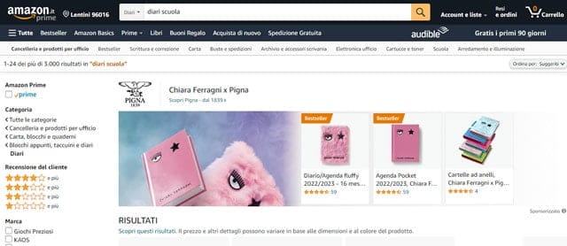 Amazon Diari Diari scuola