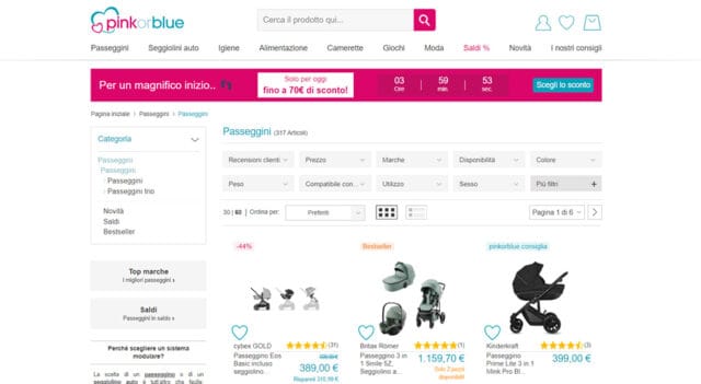 PinkorBlue Passeggini Online PinkOrBlue Passeggini Online