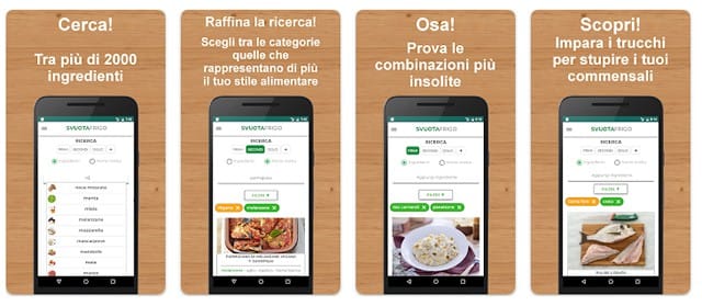 svuotafrigo app per cucinare