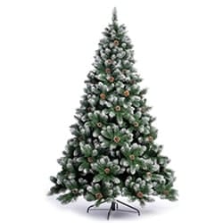 Nataland Albero di Natale Artificiale Verde Innevato con Pigne Nataland Albero di Natale Artificiale Verde Innevato con Pigne