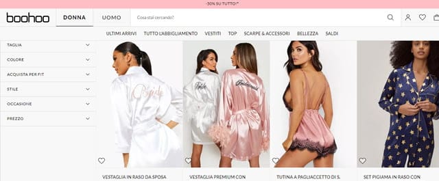 Boohoo - Pigiami Uomo e Donna Economici Boohoo pigiami economici uomo e donna