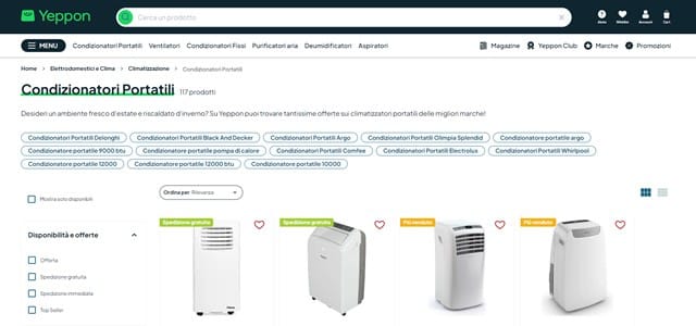 Yeppon - Lavastoviglie ed Elettrodomestici Yeppon home page lavastoviglie