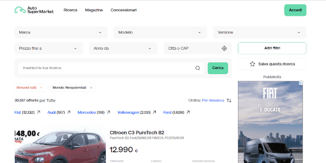 Autosupermarket autosupermarket acquisto auto online