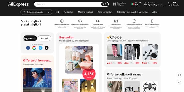 AliExpress Homepage Aliexpress nuova home page